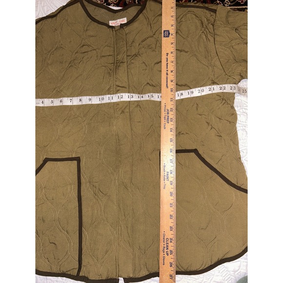 Knox Rose Quilted Snap Front Jacket Olive Green XL grandma core - Picture 6 of 6